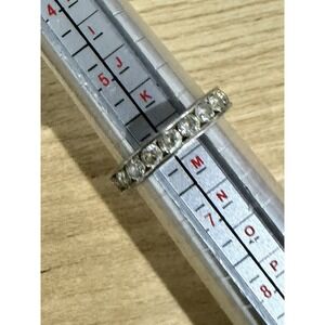 Dainty Delicate Wedding Ring Eternity Band 925 Silver Sterling  Sz 6